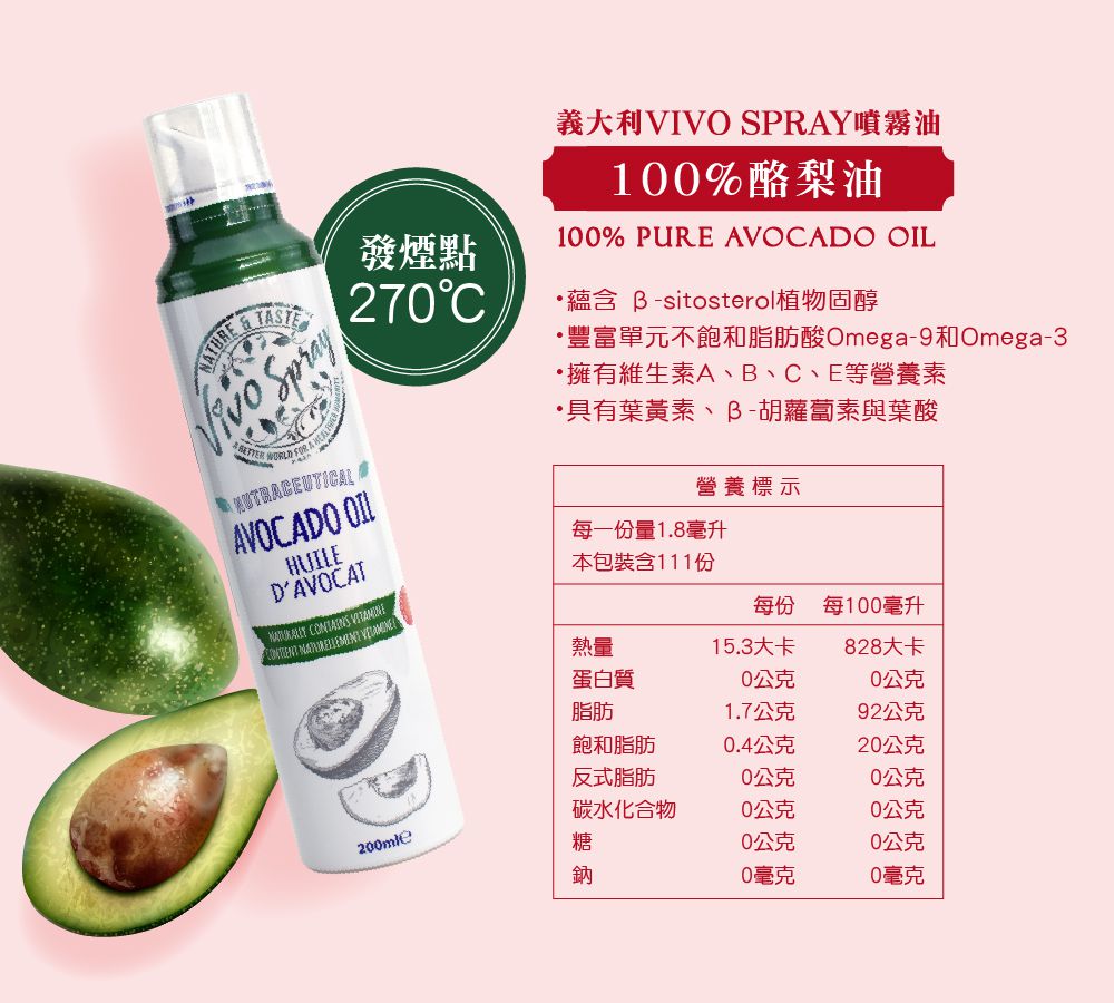 義大利VIVO - 原裝進口噴霧油-椰子油 (200ml)