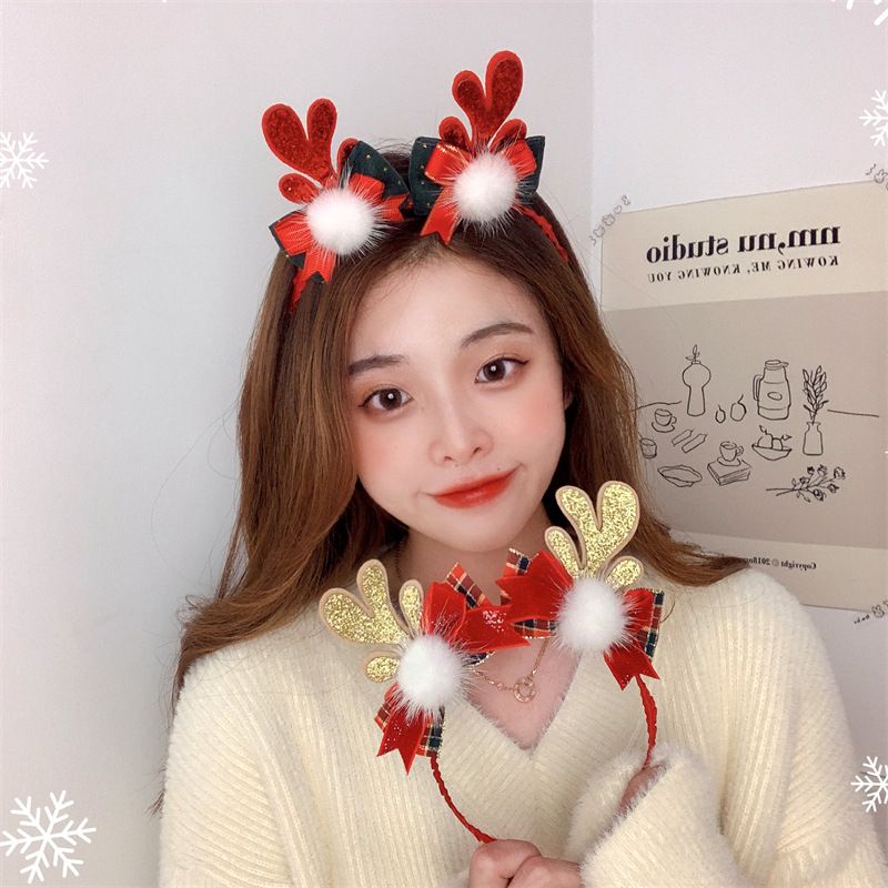 聖誕節造型髮箍-鈴鐺蝴蝶結