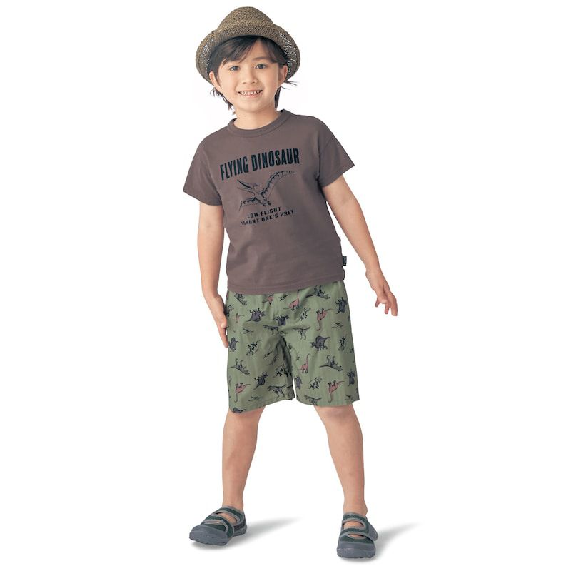 日本千趣會 - GITA 可當短褲2 WAY穿法的夏日甚平-鯊魚-水藍