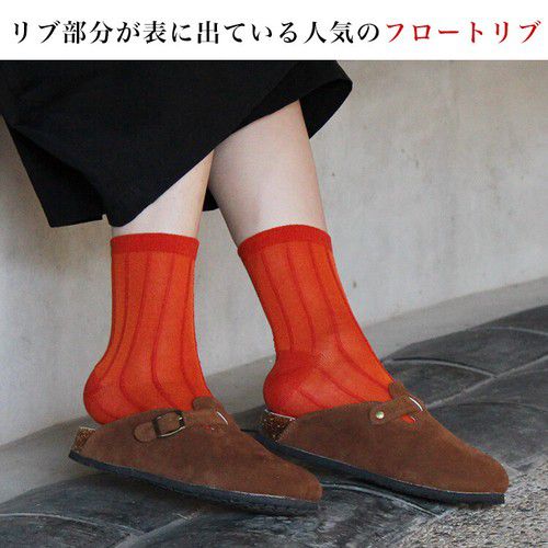 日本女裝代購 - 日本製 羊毛混舒適中筒襪3雙組-條紋-純色條紋 (23-25cm)