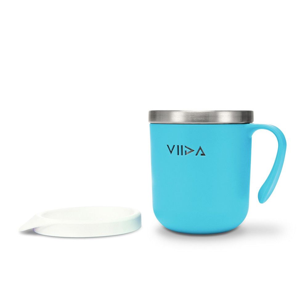 VIIDA - Soufflé抗菌不鏽鋼兒童餐杯-杯子-藍