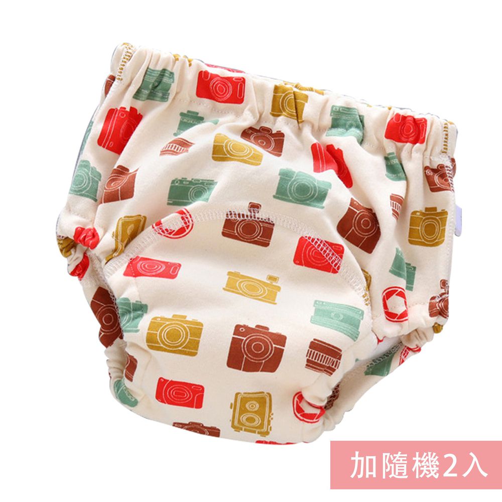 JoyNa - 可愛印花六層紗4層學習褲-3件入-相機+隨機2入