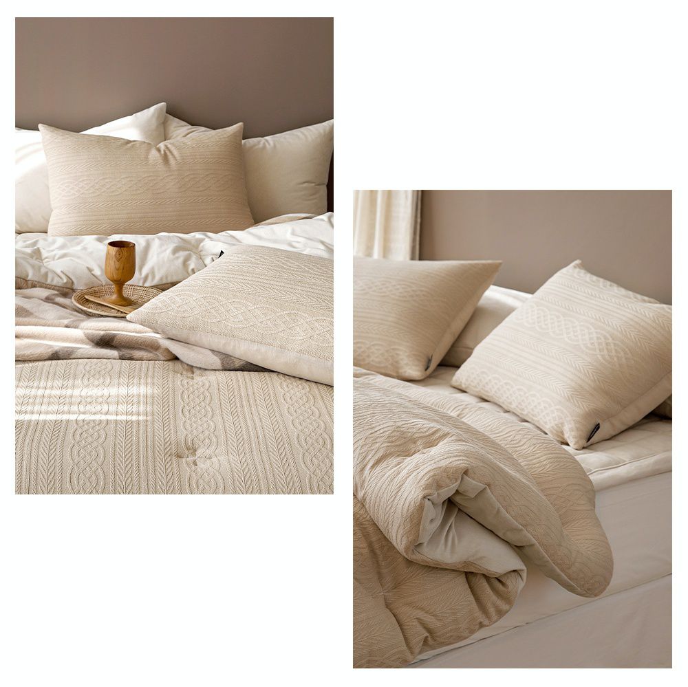 韓國 Maatila - 可水洗莫代爾針織紋棉被-溫暖冬日