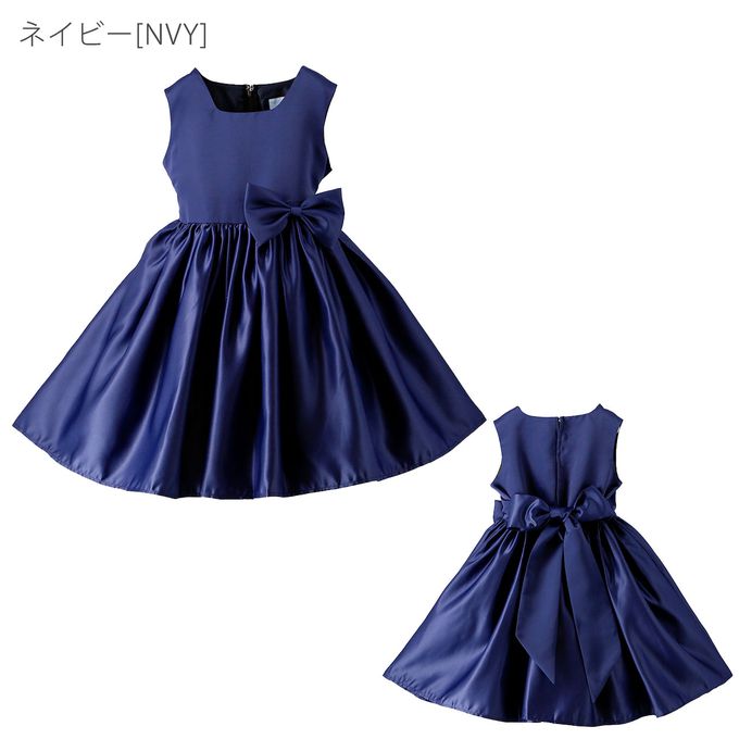 日本 Catherine Cottage - 大蝴蝶結緞面​澎澎洋裝/小禮服-玫瑰粉