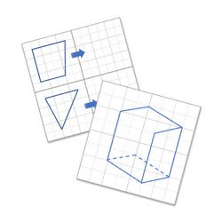 韓國文具連線 - 文字/圖形學習便條紙-方格8格x8格+12格x12格-各1本100張,共2本200張