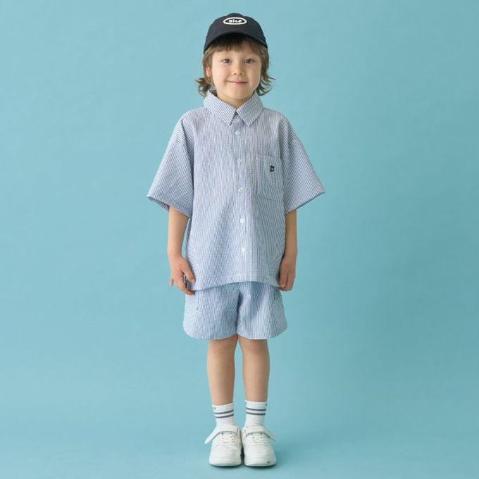 日本 b-ROOM - 時尚搭配口袋短褲(4分丈)-格子-翠綠