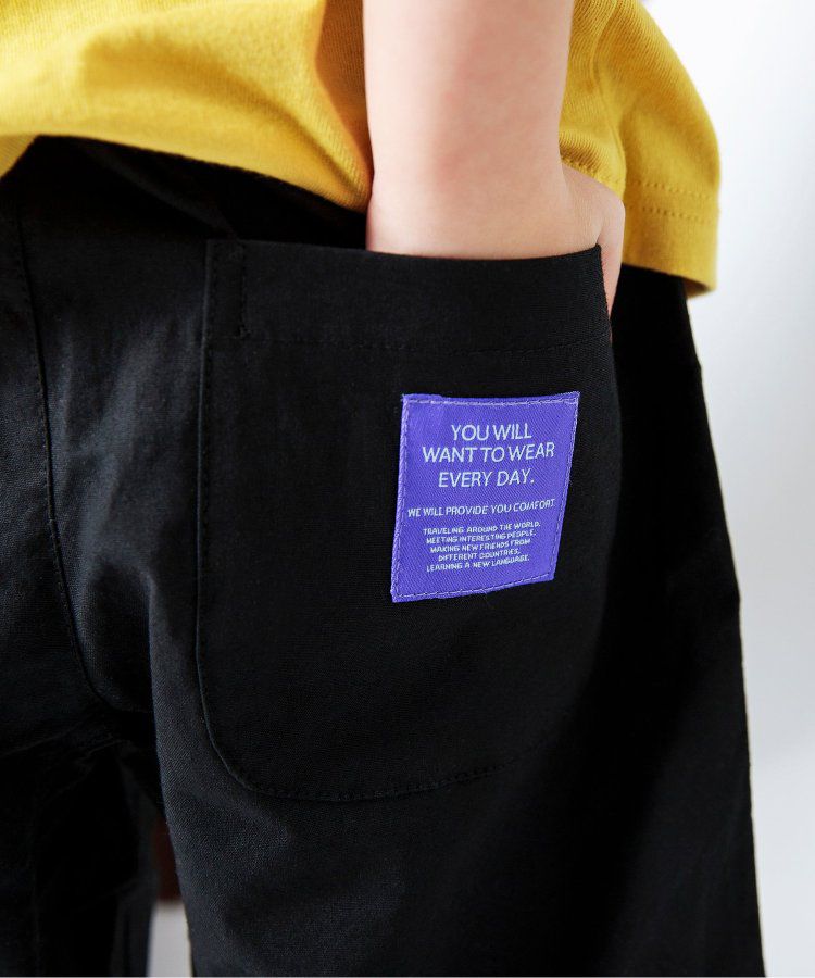 日本 BREEZE - 彩色標籤腰束口休閒短褲-軍綠