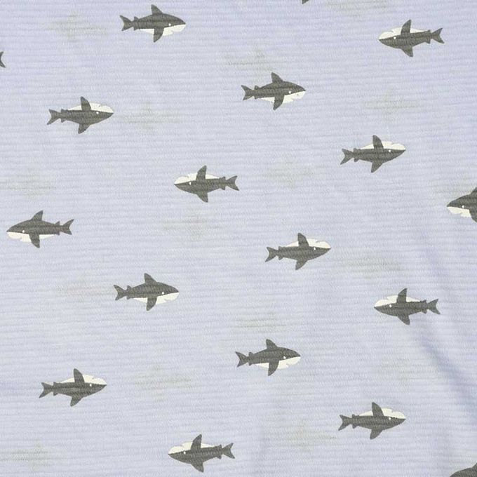 akachan honpo - 短袖家居服-鯊魚-淺藍色