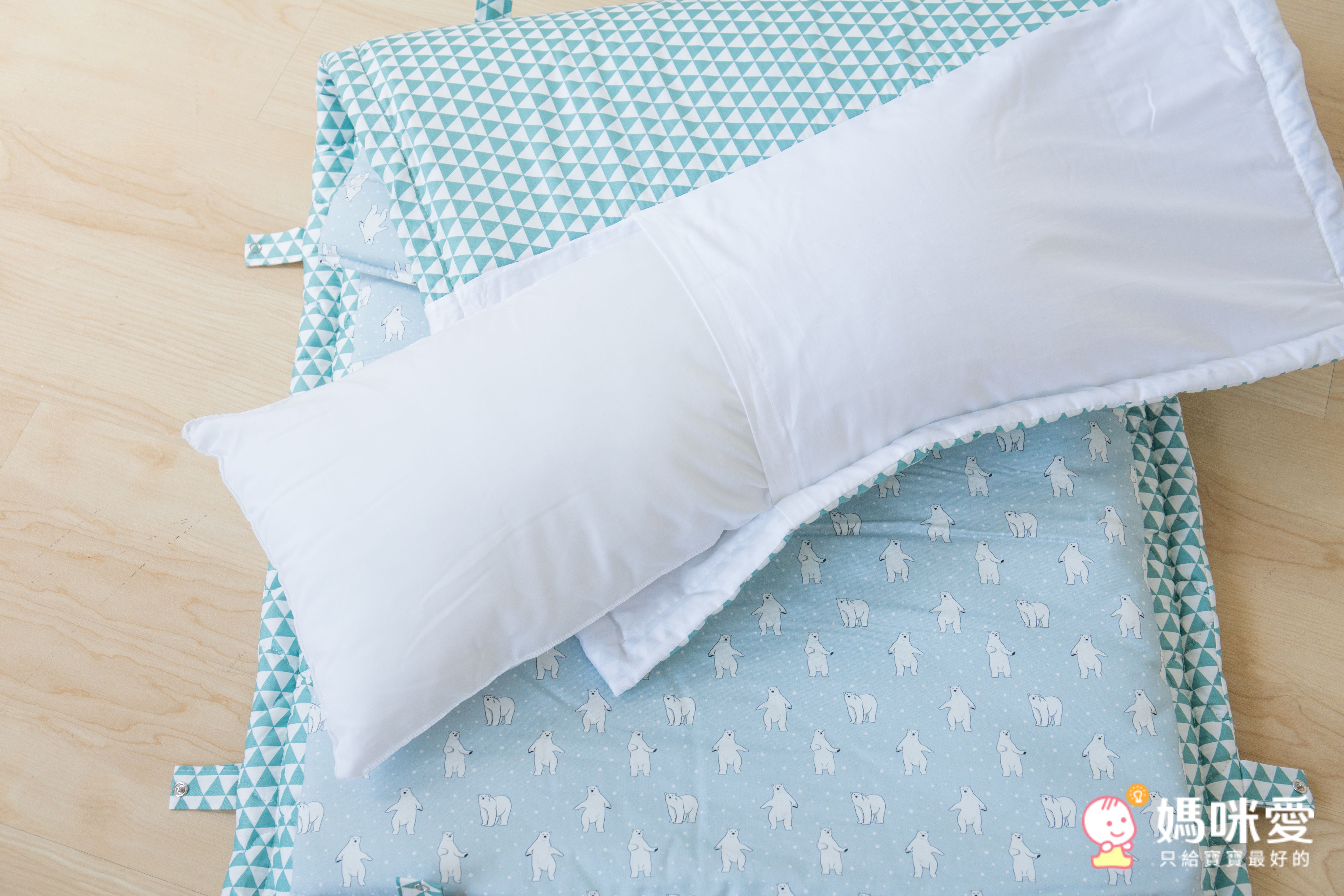 韓國 2cm+透氣乳膠墊睡袋，支撐力UP↑，分散受力保護寶貝脊椎 ♥
