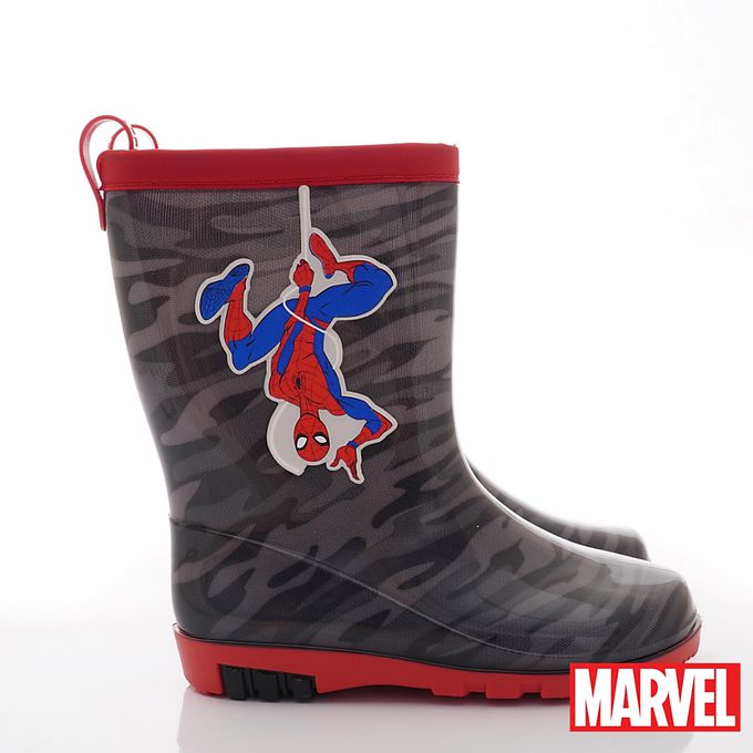 台灣製蜘蛛人長筒雨鞋(中小童段)-雨鞋-黑