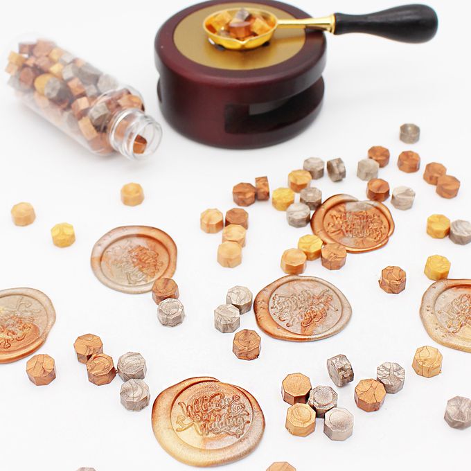 HAPPYMT - 火漆蠟粒大罐裝-陪你看落日餘暉-古銅金色系