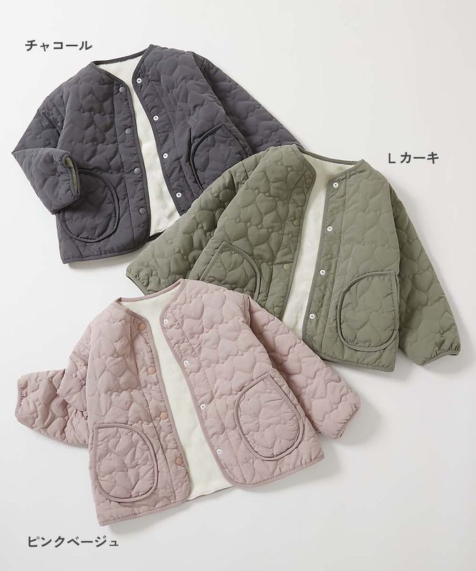 日本 devirock - [可機洗]心形絎縫雙面保暖科技羽絨外套-炭灰