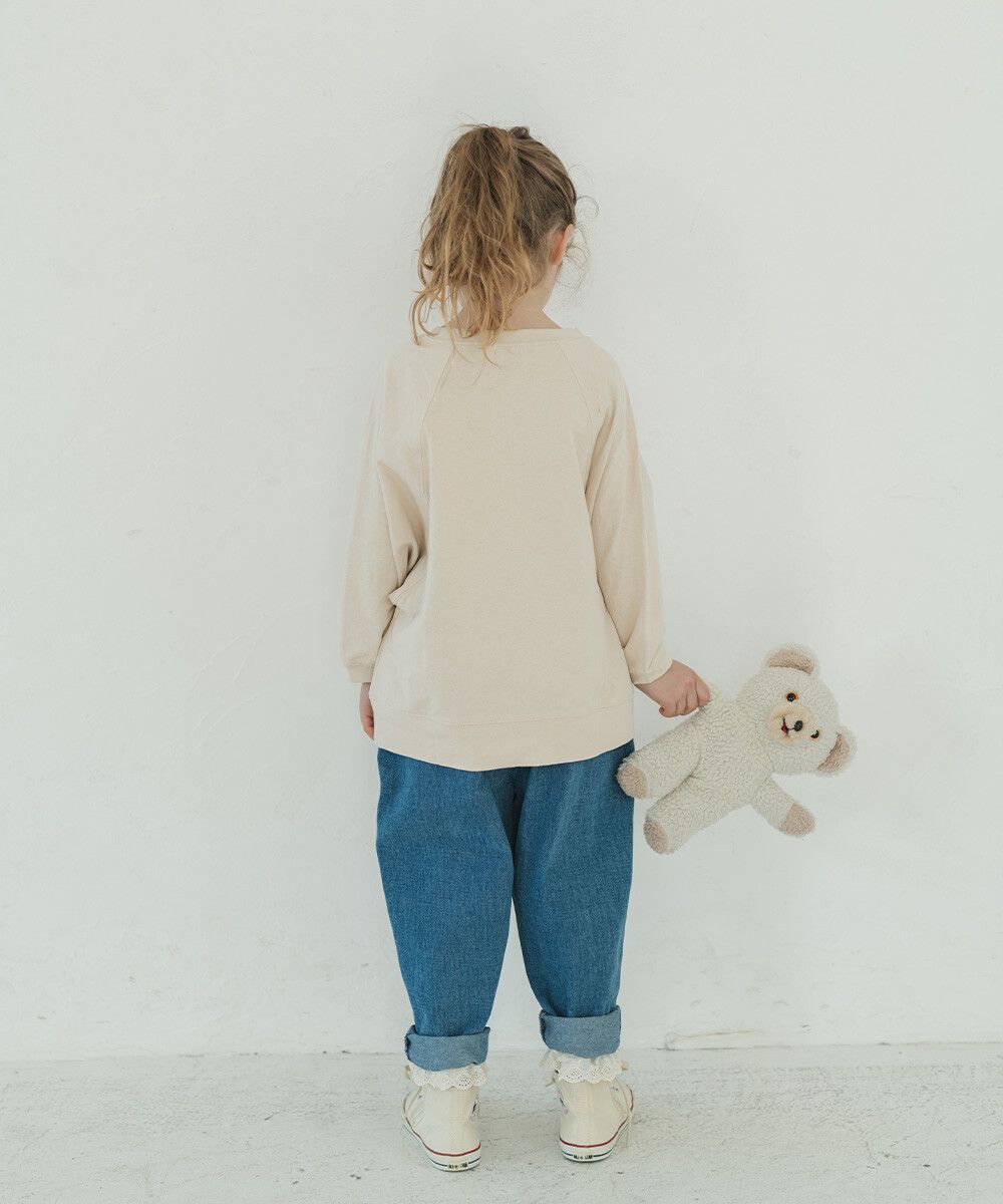 日本 riziere - 純棉Oversize風大學T-象牙白