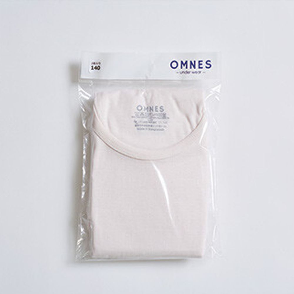 日本 OMNES - 100%有機棉 無袖內衣2件組-兒童-粉