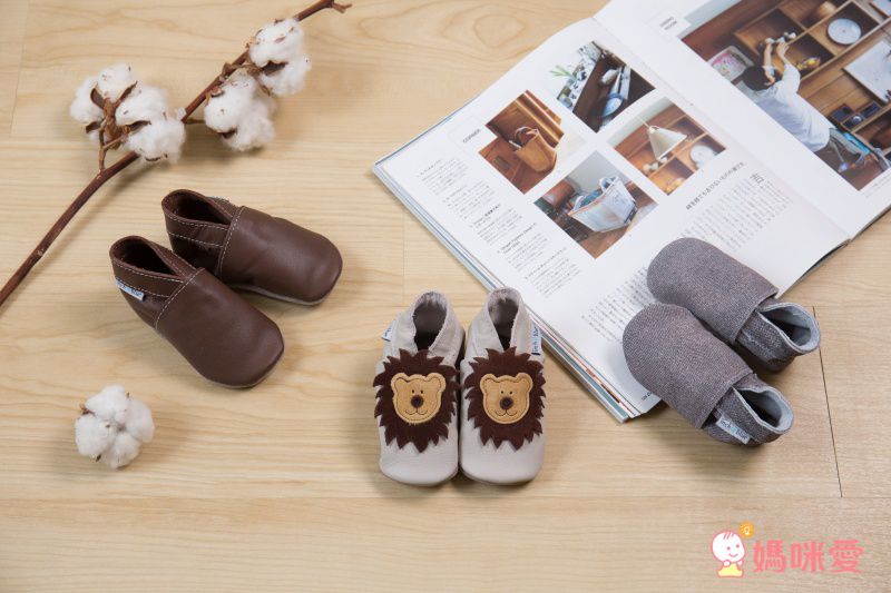 英國Inch Blue - 真皮手工寶寶鞋-水彩花