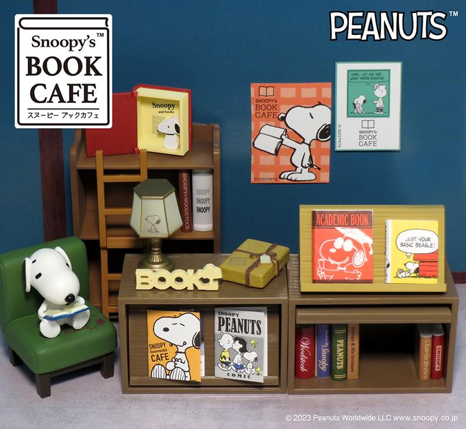 RE-MENT - SNOOPY系列 書店咖啡 Snoopy's BOOK CAFÉ 整組8種