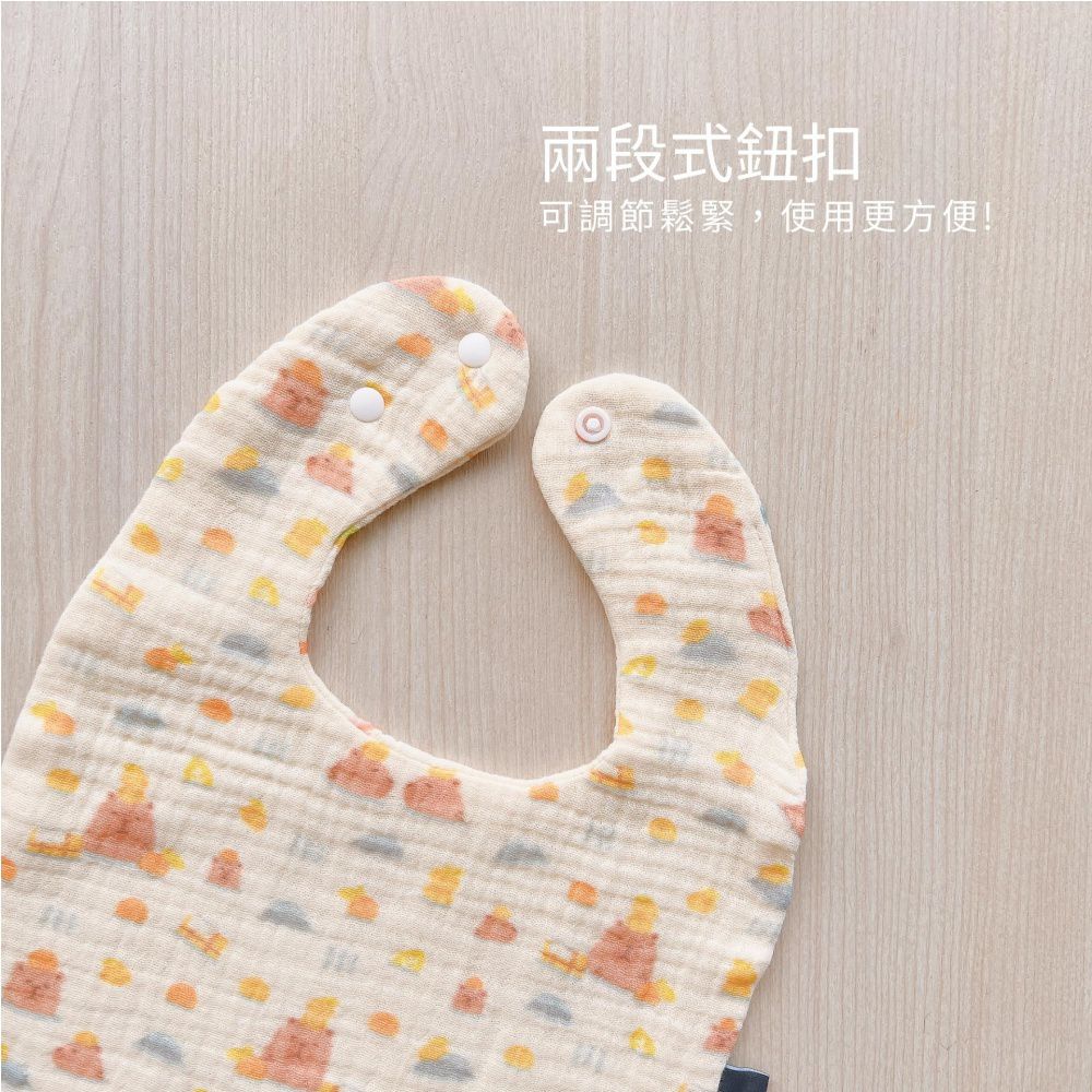 六層紗雙面手繪純棉圍兜3件組 (20.5x26.5CM)