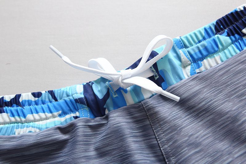 男寶長袖泳裝套裝(附帽子)-大嘴鯊魚-淺藍+灰