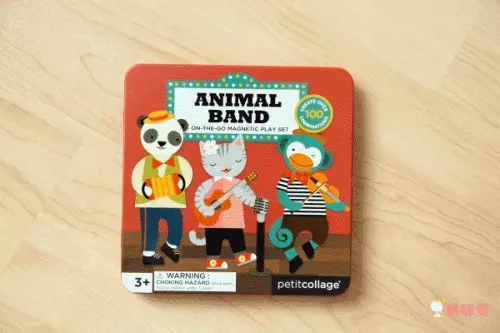 美國 Petit Collage - 磁鐵遊戲盒-動物樂團