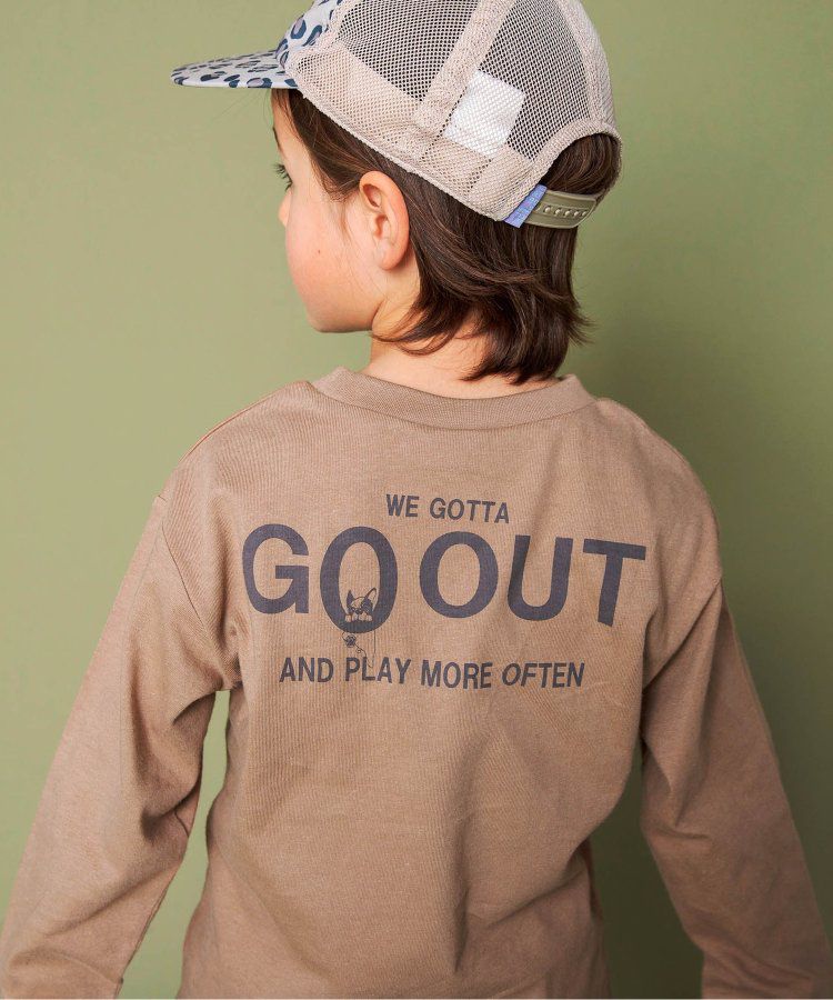 日本 BREEZE - 百搭舒適圓領薄長袖上衣-GO OUT-摩卡