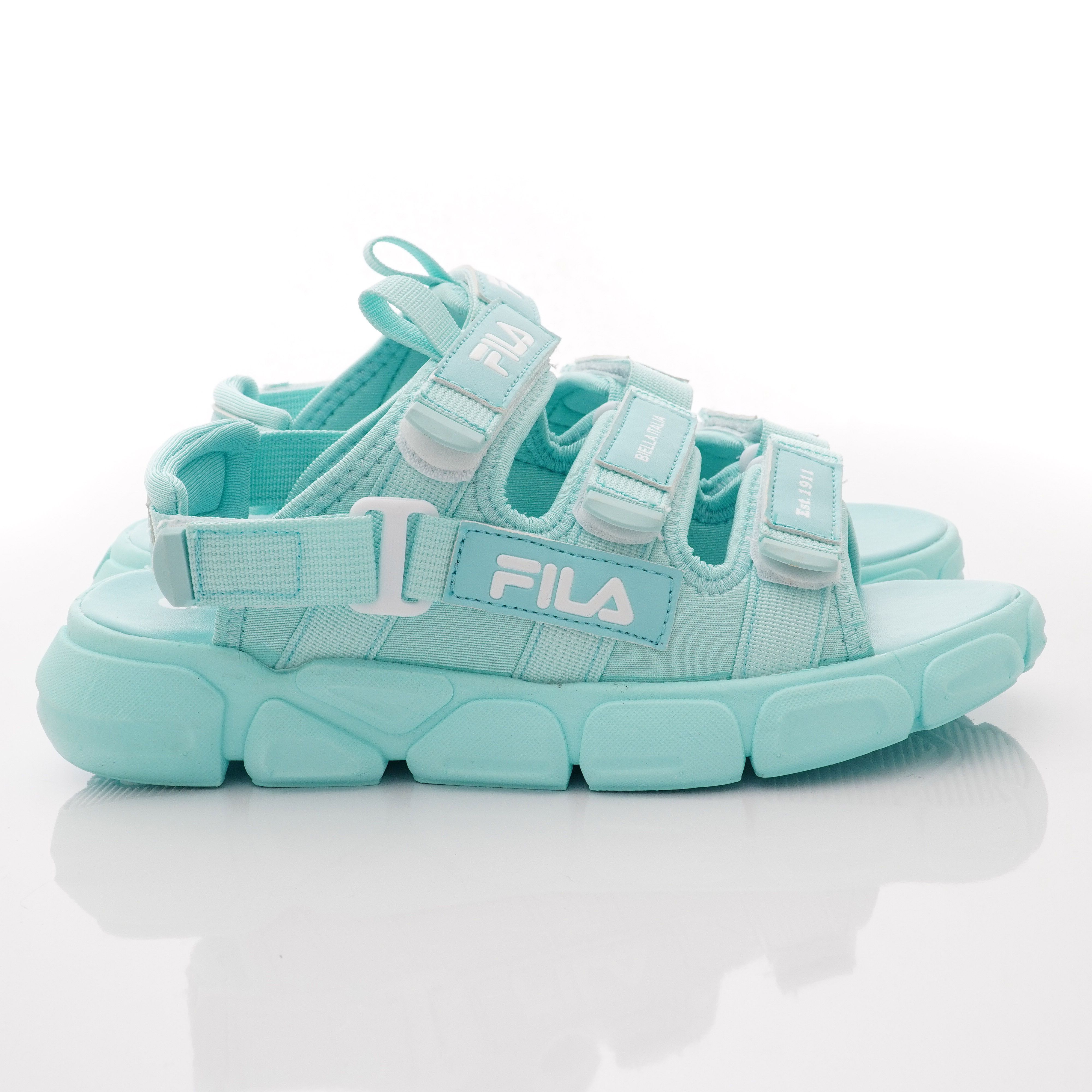 FILA - 輕量韓版運動涼鞋款(中小童段)-水藍