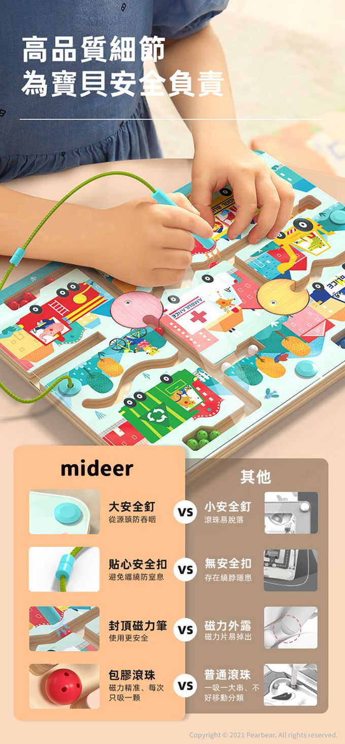 MiDeer - 運筆磁力珠珠迷宮-森林派對
