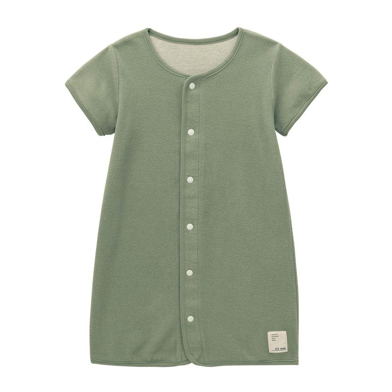 日本千趣會 - GITA 刷毛保暖防踢被/背心-素色-淺軍綠