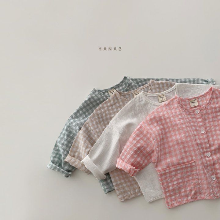 韓國 Hanab - 輕薄防曬防蚊外套-薄荷格子