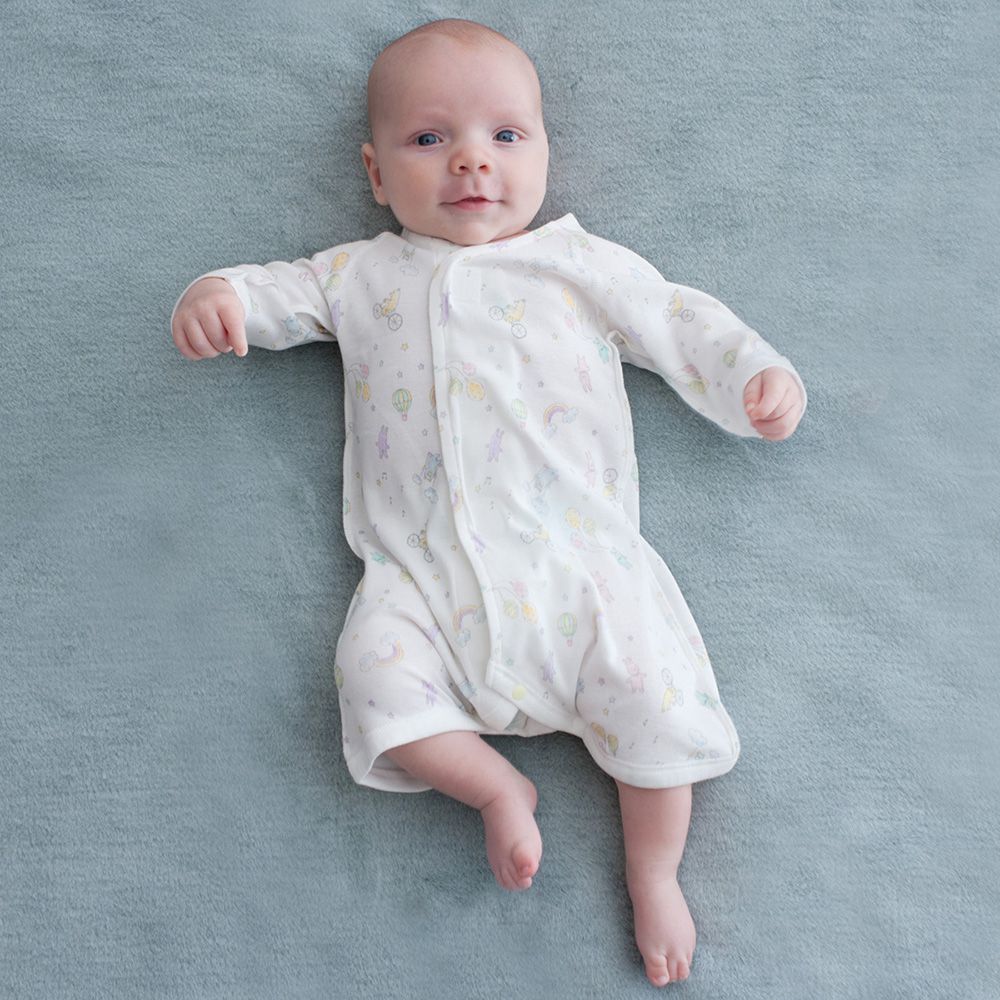 日本 Combi - mini系列-純棉蝴蝶裝(黏貼式)-悠遊趣 (60-70)