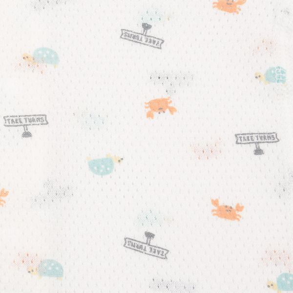 akachan honpo - 短袖前開式包屁衣-橘色 (80cm)