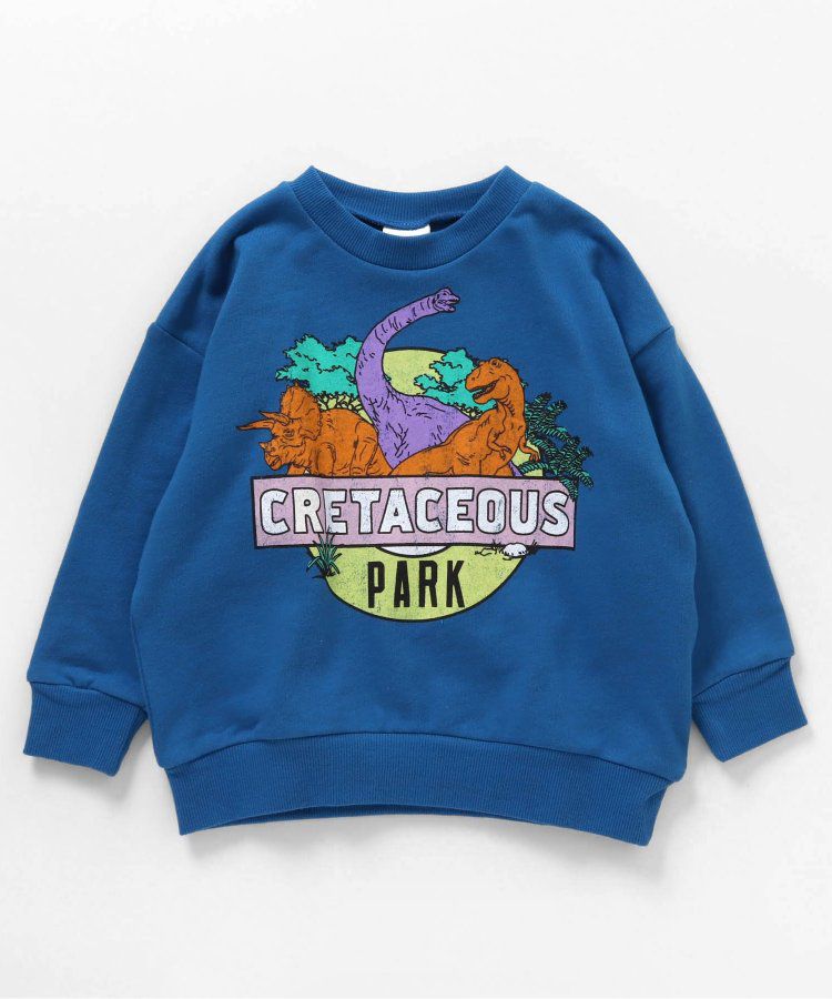 日本 BREEZE - 白堊紀公園純棉裏毛長袖上衣-黑