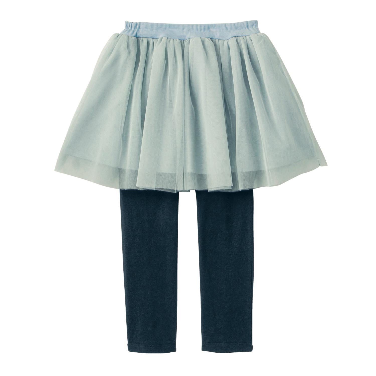 日本千趣會 - GITA 純棉百搭內搭褲裙-澎澎紗裙-冰河藍