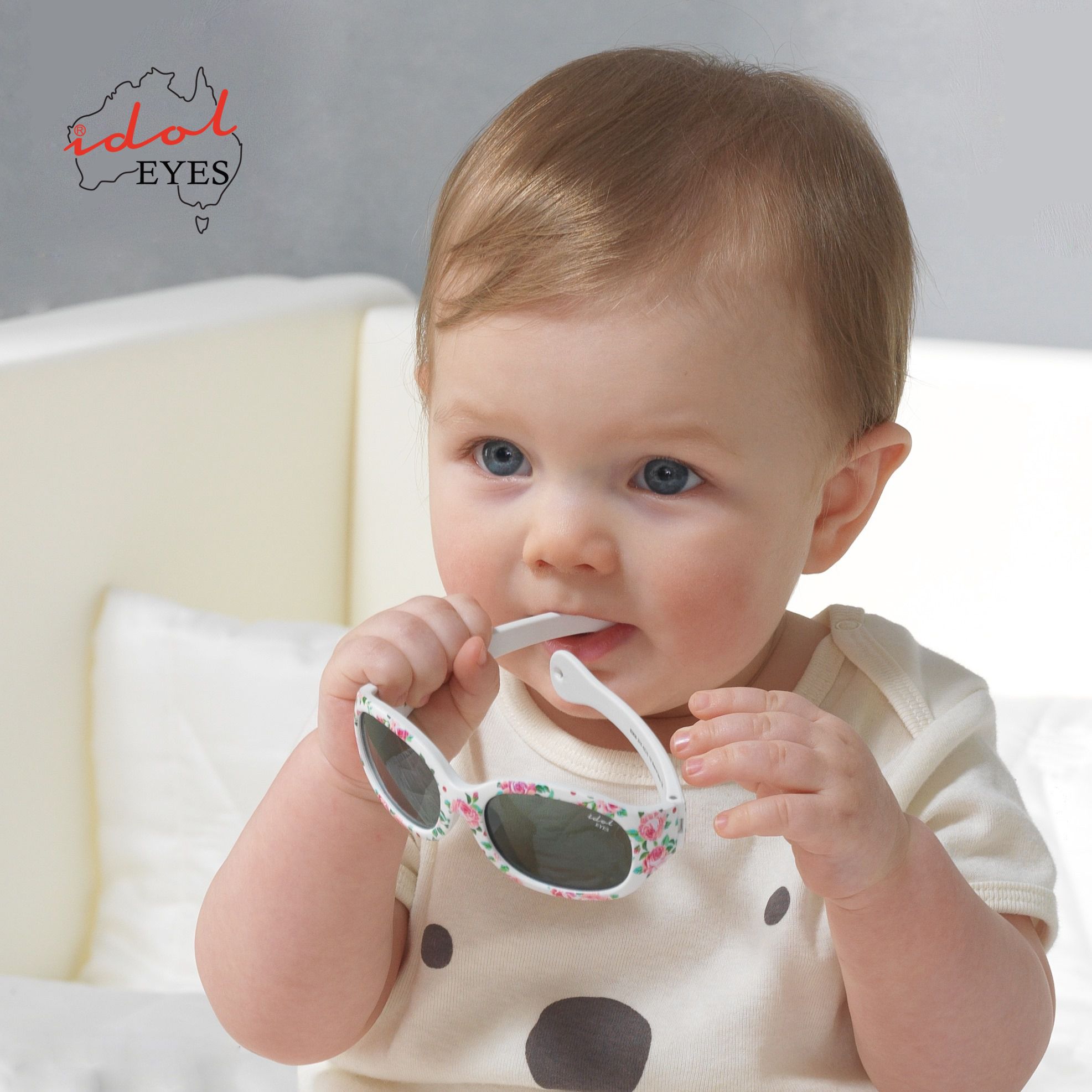 澳洲 Idol EYES - 兒童太陽眼鏡-Baby Warpz 2-粉紅色 (0-5歲嬰幼兒款)-附鏡面+一組鏡腳+兩組頭帶+透明耳掛+超細纖維眼鏡套
