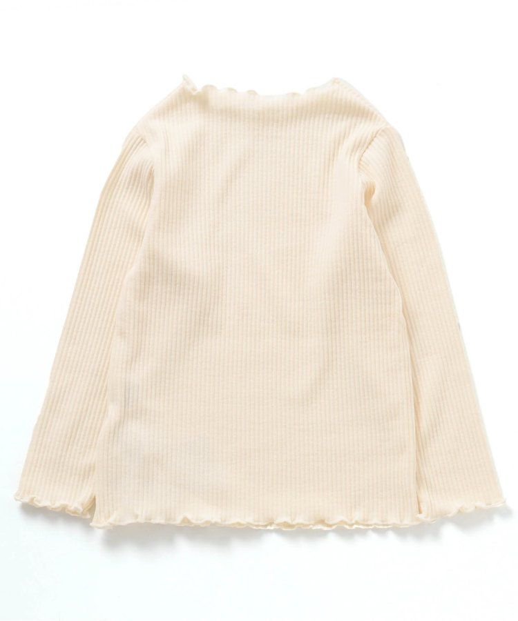 日本 BREEZE - 羅紋捲邊百搭薄長袖上衣-墨綠條紋