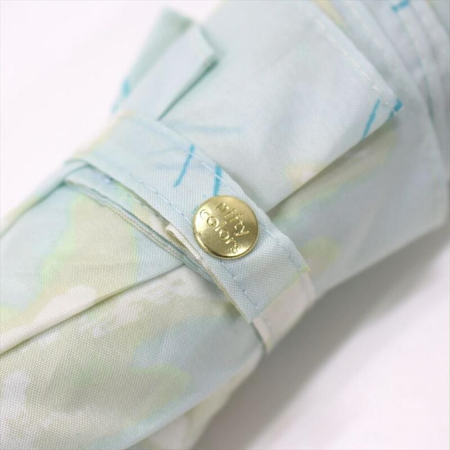 日本 nifty colors - 抗UV輕量 晴雨兩用折疊傘-迷你貓貓-淺灰 (直徑98cm/194g)