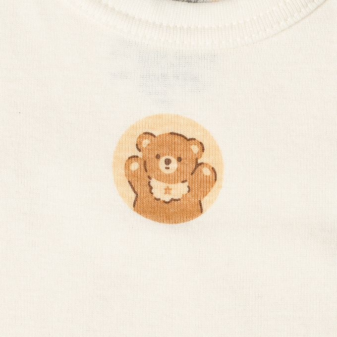 akachan honpo - ah短袖圓領上衣2件組-穿衣練習-米白色