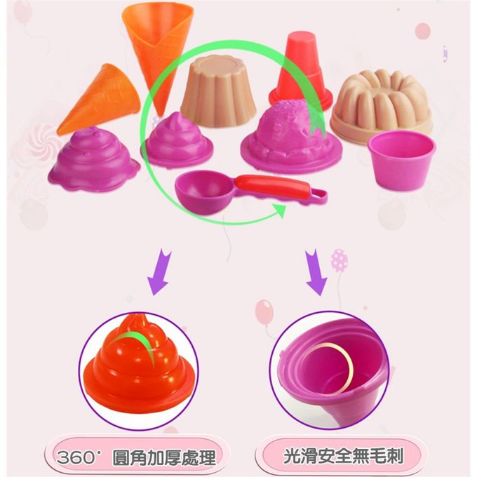 TUMBLING SAND 翻滾動力沙 - 冰淇淋模具組+糕點配件組