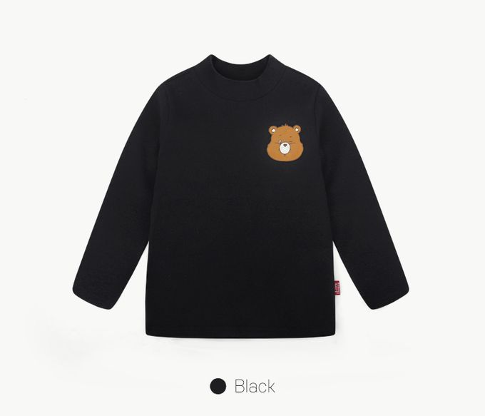 韓國 Care Bears - 聯名款眨眼熊熊印中領上衣-象牙白