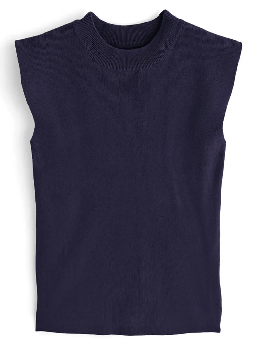 日本 GRL - 彈性薄針織顯瘦無袖上衣-天使白