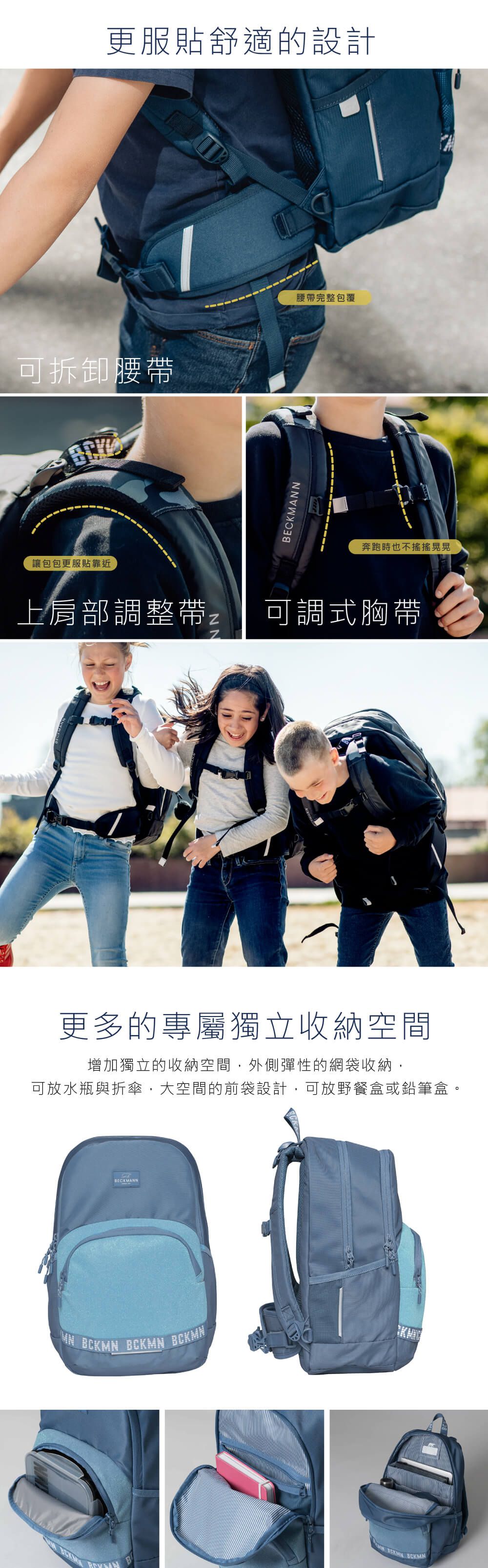 Beckmann - 護脊書包 30L-櫻粉