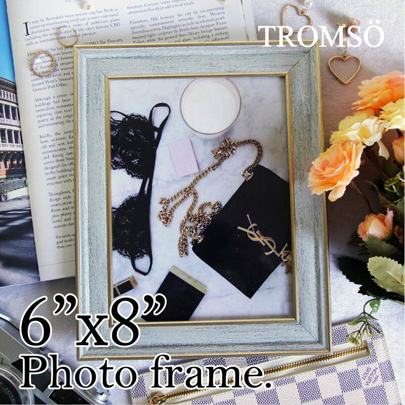 TROMSO - 加州風潮灰藍木紋6X8相框
