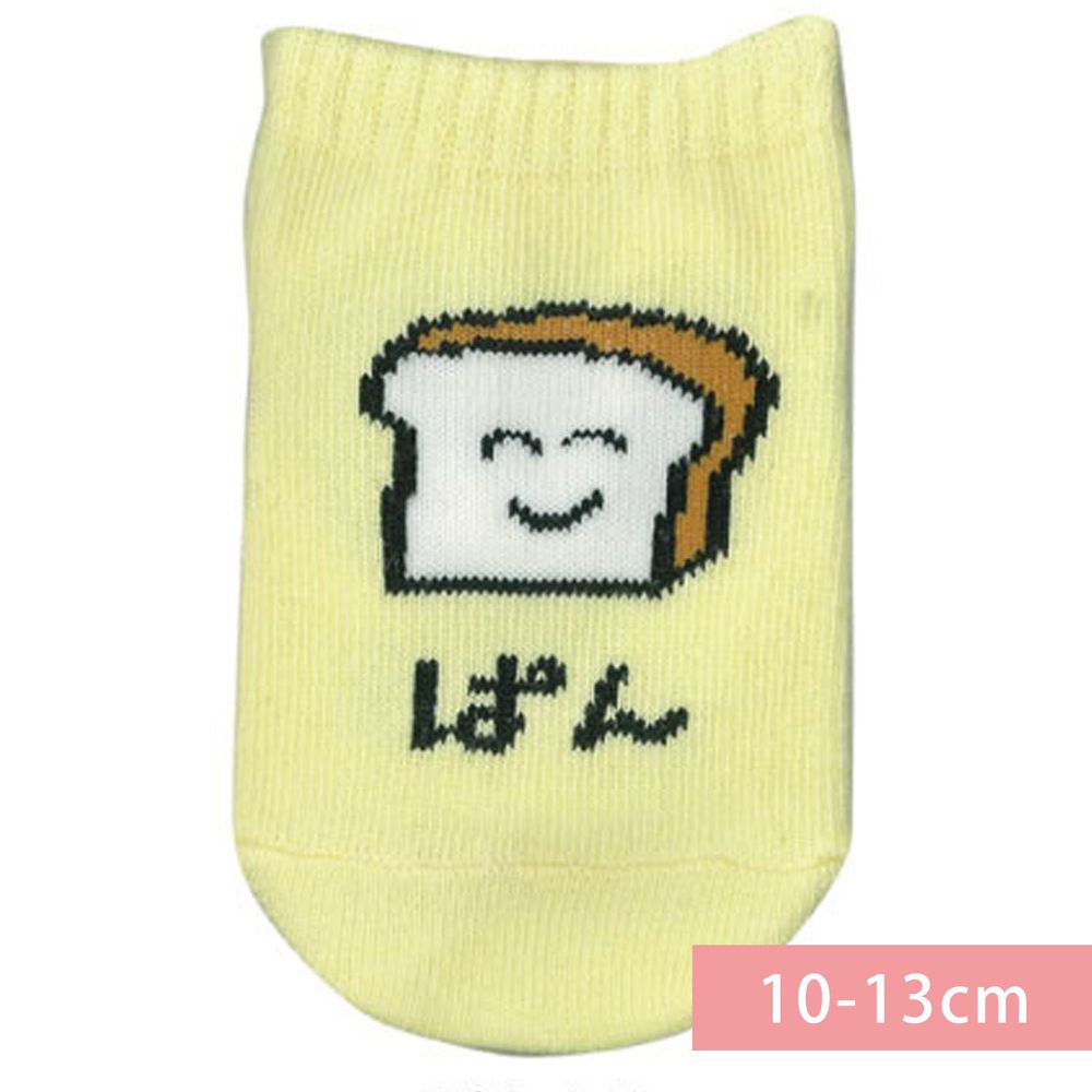 日本 OKUTANI - 童趣日文插畫短襪-吐司-黃 (10-13cm(1-3y))