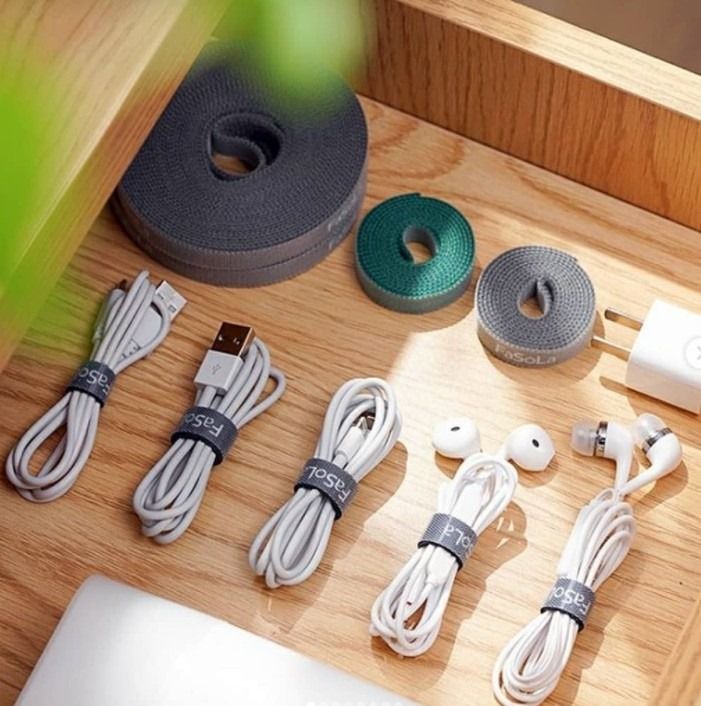 理理 liil - FaSoLa 自由剪裁整理束帶-灰 (長5mx寬1.2cm)