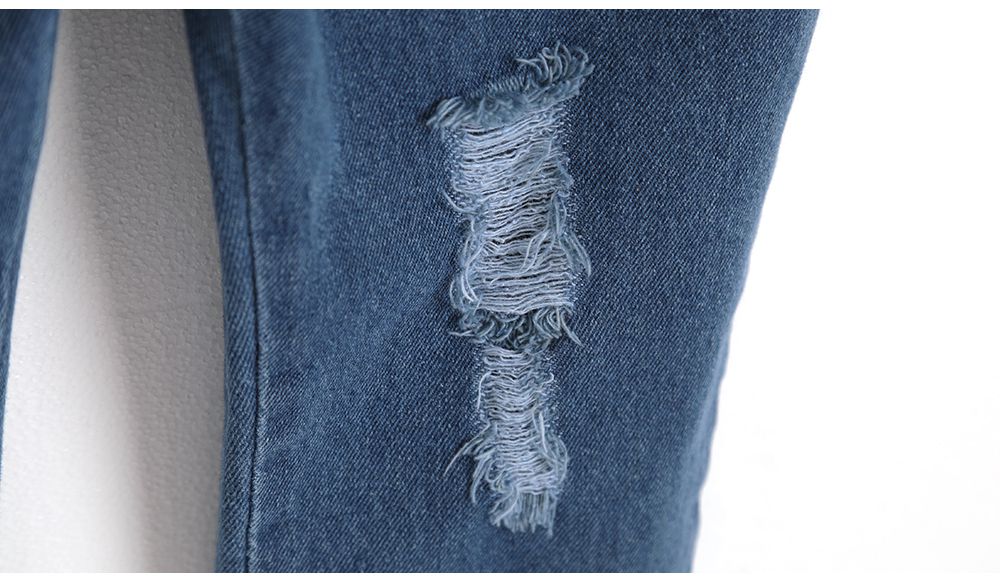 韓國 OZKIZ - 刷破感牛仔連身吊帶褲