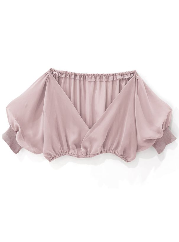 日本 GRL - 夢幻薄紗泡泡袖修身兩件式洋裝-淺米杏