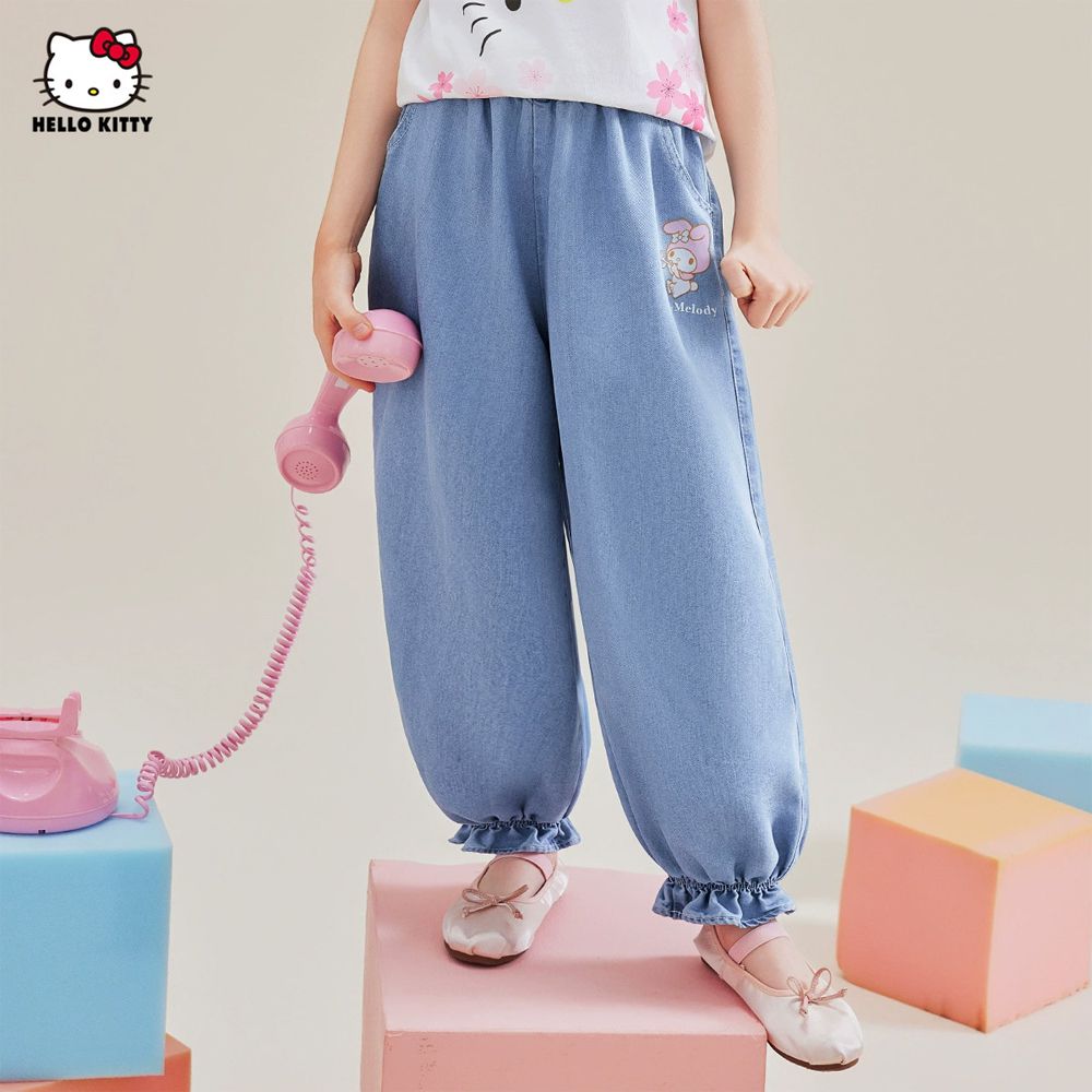 天絲牛仔防蚊褲-卡通人物美樂蒂-藍色