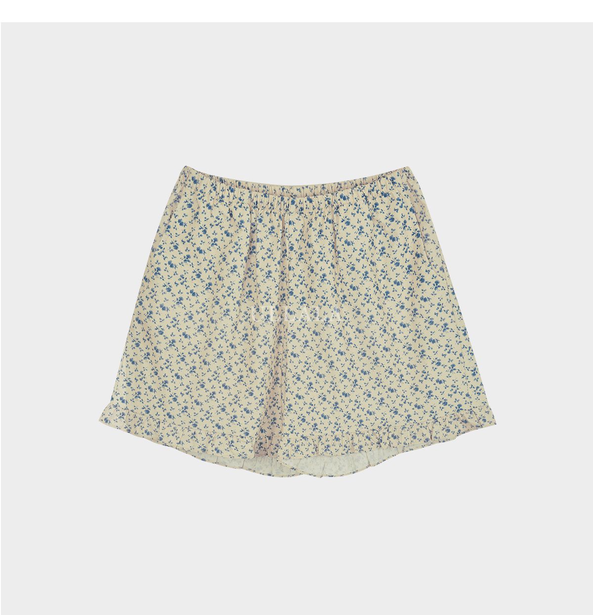 韓國 ULLALA - 玫瑰印花短袖睡衣(兩件式)-藍玫瑰 (FREE)