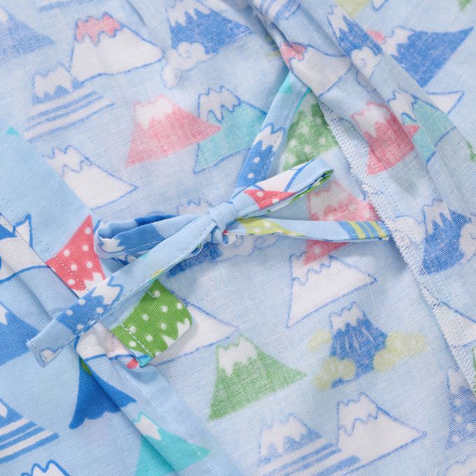 akachan honpo - 兩件式甚平-富士山-淺藍色