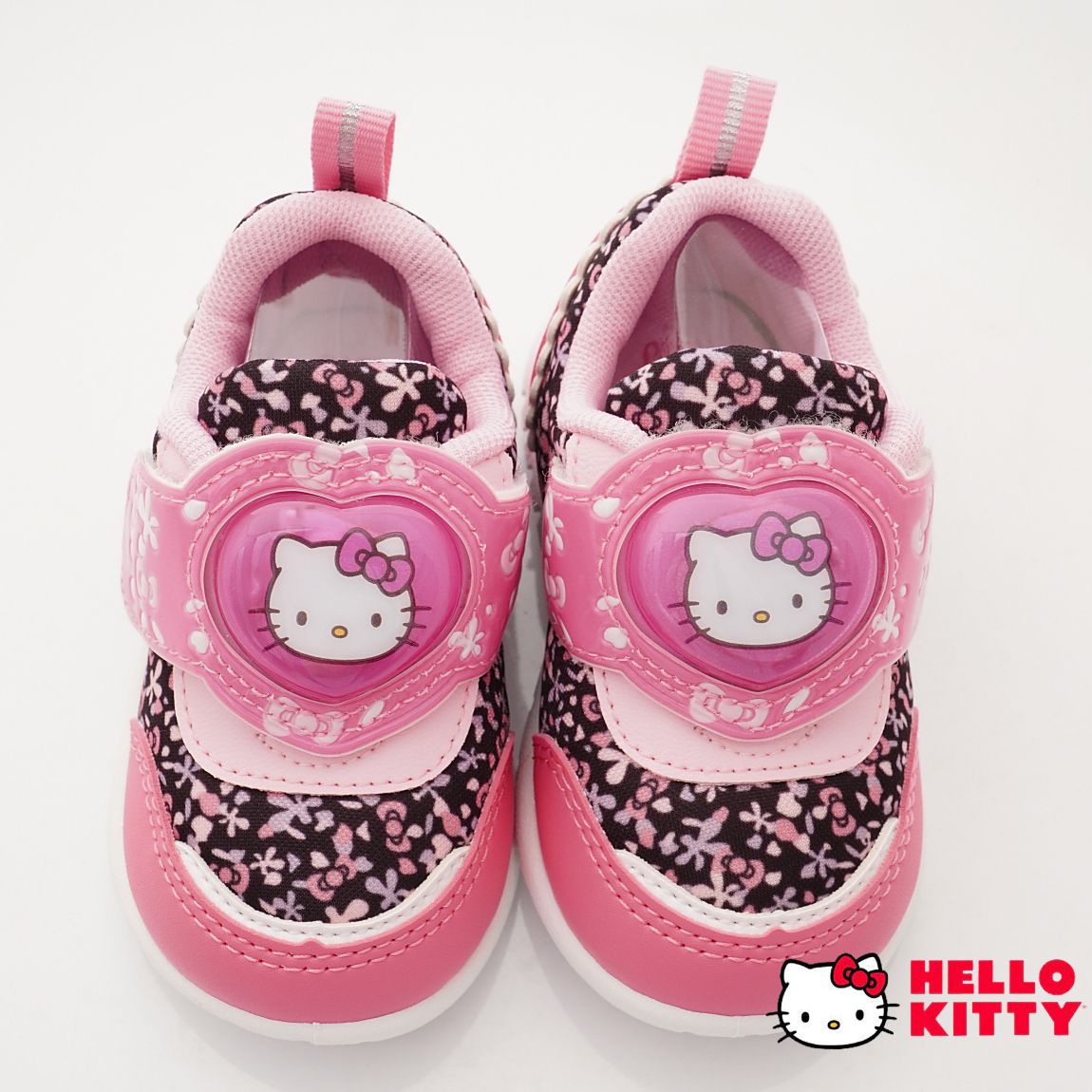 HELLO KITTY - 台灣製甜心電燈休閒款(小童段)-運動鞋-黑