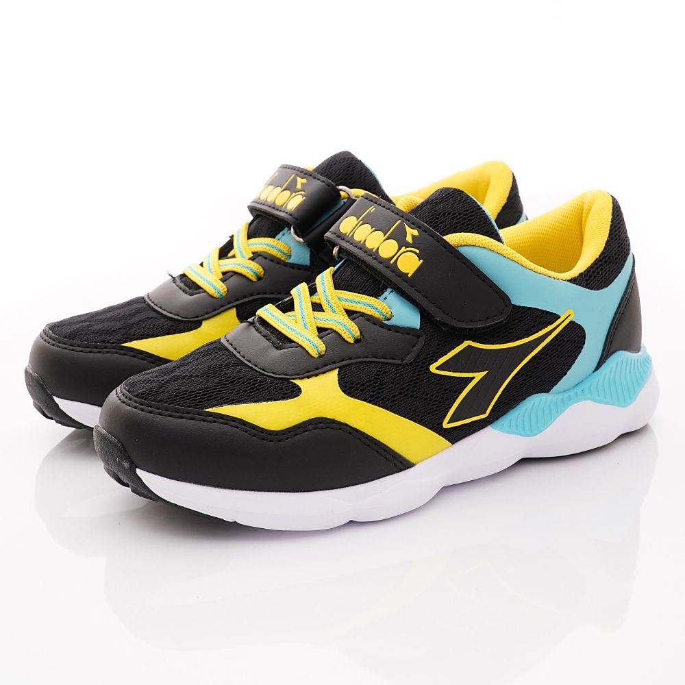 DIADORA - 春夏新品義式競速運動潮流鞋款(大童段)-黑黃